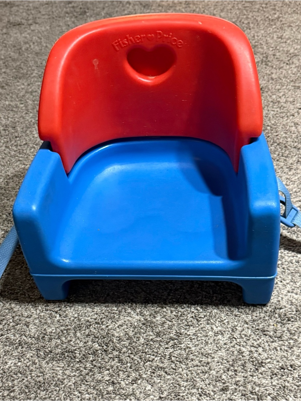 Fisher-Price Blue Seat with Red Heart Back Booster